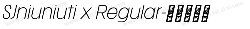 SJniuniuti x Regular字体转换